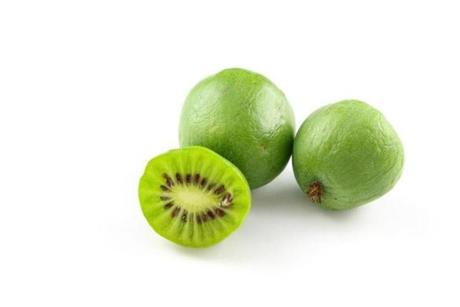 The smooth-skinned hardy kiwi may never make it to a fruit salad near you. 
