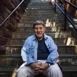 William Peter Blatty on the so-called ?Exorcist Steps? in the Georgetown neighborhood of Washington, DC, in 2013. 