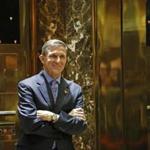 National Security Adviser-designate Michael T. Flynn waits for an elevator in the lobby at Trump Tower in December.