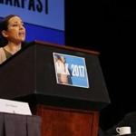 State Senator Sonia Chang-Diaz spoke Monday at the annual Martin Luther King Jr. Memorial Breakfast. 