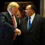 President-elect Donald Trump shook hands with Martin Luther King III after Monday?s meeting at Trump Tower.