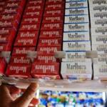 Packs of cigarettes for sale at a convenience store in Somerville. 