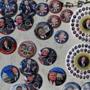 Souvenir buttons were seen on sale at a stand near the White House.