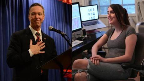 Congressman Stephen Lynch (left) will face a challenge by Brianna Wu (right) for his US House of Representatives seat.
