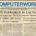 first edition of computerworld magazine, founded in 1967 by patrick mcgovern. handout credit