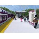 A rendering of the Blue Hill Avenue Commuter Rail Station on the Fairmount Line. 