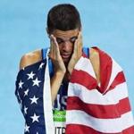 RIO DE JANEIRO, BRAZIL - AUGUST 20: Matthew Centrowitz of the United States reacts after winning gold in the Men's 1500 meter Final on Day 15 of the Rio 2016 Olympic Games at the Olympic Stadium on August 20, 2016 in Rio de Janeiro, Brazil. (Photo by Matthias Hangst/Getty Images)