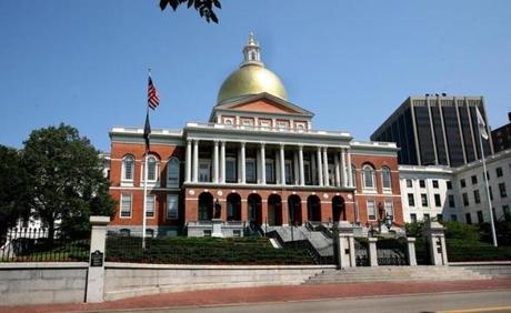 The Massachusetts State House.
