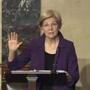 Senator Elizabeth Warren spoke on the floor of the Senate on Monday.
