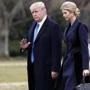 FILE- In this Feb. 1, 2017, file photo, President Donald Trump, accompanied by his daughter Ivanka, waves as they walk to board Marine One on the South Lawn of the White House in Washington. According to officials, Ivanka Trump, who has been a vocal advocate for policies benefiting working women, was involved in recruiting participants for a round table discussion that will be held Monday, Feb. 13, about women in the workforce. President Donald Trump and Canadian Prime Minister Justin Trudeau will participate in the round table. (AP Photo/Evan Vucci, File)