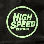 The logo on a High Speed marijuana gift bag.