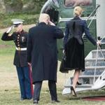 US President Donald Trump and his daughter Ivanka board Marine One at the White House in Washington, DC, on February 1, 2017. Trump flew to Dover Air Force Base for arrival of remains of a US commando killed William 