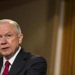 Attorney General Jeff Sessions spoke Tuesday during a gathering at the Department of Justice.