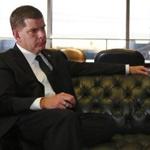 Boston, MA -- 11/17/2016 - Mayor Walsh is seen during a sit down interview with the Boston Globe in the Mayor's office. (Jessica Rinaldi/Globe Staff) Topic: 18racedialoguepic Reporter: 
