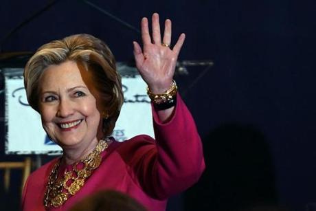 Hillary Clinton at a New York event in February. 
