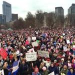 Tens of thousands of people filled Boston Common for the Women's March for America on Jan. 21.