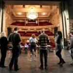 A rehearsal for ?Finish Line? at the Shubert Theatre.