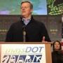 15snowpolitics - Governor Charlie Baker speaks Tuesday at a news conference about snow at the Massachusetts Department of Transportation Highway Operations Center in Boston. (Joshua Miller/Globe Staff)