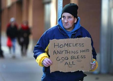 Michael Hathaway, 52, is homeless.
