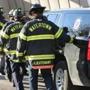 Watertown firefighters walked beside the hearse carrying the body of Joseph Toscano to the medical examiner?s office. 
