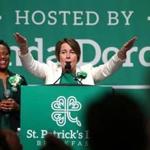 Boston, MA--3/19/2017 - Attorney General Maura Healey (cq) makes remarks. The St. Patrick's Day Breakfast (cq) is hosted by Senator Linda Dorcena Forry (cq). Photo by Pat Greenhouse/Globe Staff Topic: 20breakfast Reporter: Laura Krantz