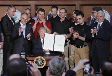 President Trump on Tuesday signed an ?energy independence? executive order at EPA headquarters.
