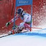 Mikaela Shiffrin, of the United States, competes during the women's FIS Alpine Skiing World Cup giant slalom race, Saturday, Nov. 26, 2016, in Killington, Vt. (AP Photo/Charles Krupa)