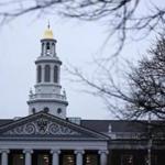 The Baker Library at the Harvard Business School on the campus of Harvard University in Cambridge, Mass., Tuesday, March 7, 2017. (AP Photo/Charles Krupa)