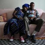 Vanisi Uzamukunda and her husband Sendegeya Bayavuge shared a quiet moment in their Lowell home.