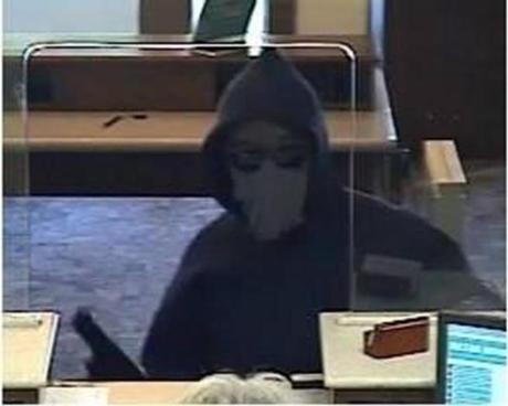 An image from a security camera at a Citizens Bank in Woburn allegedly showed the so-called Incognito Bandit.

