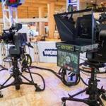 Remotely operated cameras at new WGBH Studio at the Boston Public Library. 