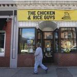 April 13, 2017_ALLSTON- Chicken and Rice Guys on Harvard Ave. restaurant closed by Boston Inspectional Services after an E coli outbreak. (Joanne Rathe/ Globe Staff section: business topic:) 