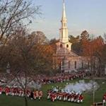 Participants in the reenactment of the skirmish that took place in 1775 on Lexington Green celebrated the 242nd anniversary of the event. 