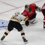 Ottawa-04/21/2017- The Boston Bruins vs Ottawa Senators- Bruins Sean Kuraly score the winning goal in the 2nd overtime.John Tlumacki/Globe Staff (sports)