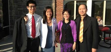 Zhen Li?s Facebook page shows an image of her, her husband, Yan Long Chow, and two adult children.
