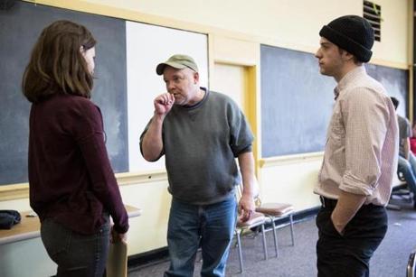 Director Burgess Clark (center), rehearsing ?One Flew Over the Cuckoo?s Nest? with Boston Children?s Theatre in April, is at the center of a controversy over nudity in the production.
