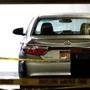 02/2017 Boston Police investigator's look at a vehicle , in the Boston Common underground garage ,that may have been involved in a hit and run accident that killed a bicycle rider. Globe Staff\Photograph Jonathan Wiggs Reporter:Topic