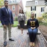 Harvard graduate students Michael Huggins, Courtney Woods, and Jillian M. Simons will take part in Black Commencement 2017 on May 23.