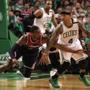 Boston, MA - 5/15/2017 - (3rd quarter) Boston Celtics guard Isaiah Thomas (4) plays keep away from Washington Wizards guard John Wall (2) during the third quarter. The Boston Celtics host the Washington Wizards in Game 7 of the Eastern Conference Semi-Finals at TD Garden. - (Barry Chin/Globe Staff), Section: Sports, Reporter: Adam Himmelsbach, Topic: 16Celtics-Wizards, LOID: 8.3.2508922496.