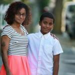 Maria Gomes and her son, Dasani Silva, a Trotter School fifth-grader. Dasani is among the students of color who are being encouraged to consider Boston Latin School.