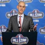 NEW ORLEANS, LA - FEBRUARY 18: NBA Commissioner Adam Silver speaks with the media during a press conference at Smoothie King Center on February 18, 2017 in New Orleans, Louisiana. NOTE TO USER: User expressly acknowledges and agrees that, by downloading and/or using this photograph, user is consenting to the terms and conditions of the Getty Images License Agreement. (Photo by Jonathan Bachman/Getty Images)