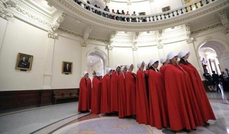 Activists chanted in the Texas Capitol Rotunda to protest a bill to ban the donation of aborted fetal tissue to medical researchers. 
