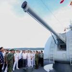 Filipino President Rodrigo Duterte toured at a Chinese naval ship in Davao city, Philippines last month.