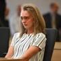 Michelle Carter reacts after taking the witness stand to waive her right to a jury trial on Monday.