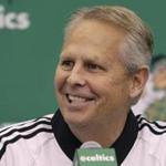 FILE - In this June 24, 2016, file photo, Boston Celtics President of Basketball Operations Danny Ainge speaks during a news conference in Waltham, Mass. It's been less than a decade since Danny Ainge built the Celtics back into a contender and the East?s top seed. Now with Boston locked in 2-2 tie with Washington and a trip to the conference finals on the line, the outcome will either affirm his recent moves or expose the holes that still exist as his team chases banner No. 18. (AP Photo/Elise Amendola, FIle)