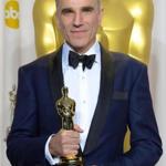 Actor Daniel Day-Lewis with his best actor Academy Award for ?Lincoln.? 