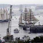 Tall ships sailed into the harbor on June 17.