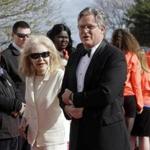 Ted Kennedy Jr. and his mom, Joan, arrived last month at the John F. Kennedy Presidential Library. 