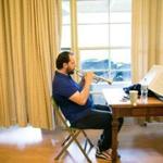 Andris Nelsons practiced the trumpet in preparation for his performance on Sunday. Nelsons relinquished the trumpet roughly 15 years ago to become a conductor in Latvia.