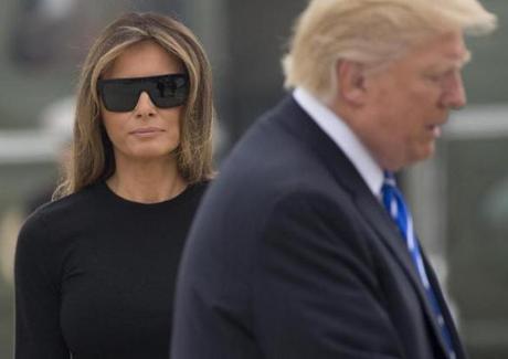 US President Donald Trump and First Lady Melania Trump.
